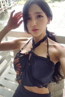 韓国のフィットネス美女はタイトなトップスでクレイジーな体型をしている (55P)