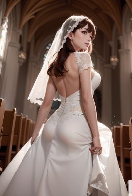 真っ白なウェディングドレス-2