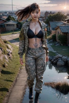 セクシーな兵士の女性1