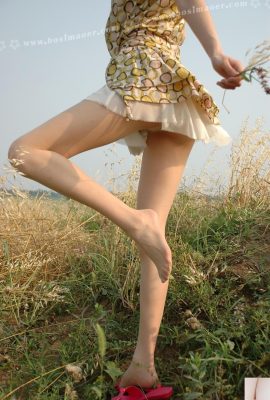 【ペルシャ猫】美脚ストッキングのVIPワードローブ～黄色の花柄スカートと赤いサンダル～(104P)