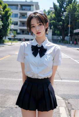 JK女子校生が校内で服を脱ぐ（AI生成）