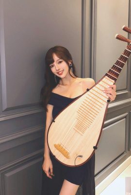 音楽美人「Qiu Han」は美しい姿を持ち、甘くてスパイシーな衣装を着ています（10P）