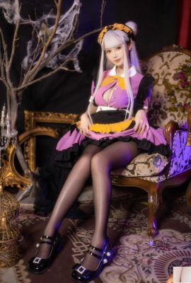 （インターネットのコレクション）福祉の少女ミミハニューの「ハロウィーンブラックシルクメイド」VIP排他的（36p）