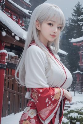 霧のような白い雪