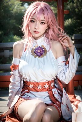 ★Patreon★（Aitvwiki Beauty Encyclopedia） –  Genshin Yae Miko Cosplay Genshih
