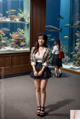 Rurinaレイヤードスカートと水族館