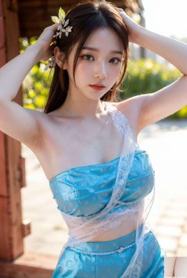 タイの青いドレス