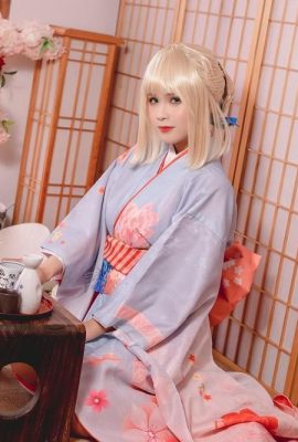 (オンラインコレクション) Pyoncos (ピオン) コスプレ セイバー着物 – FateGrand Order (34P)