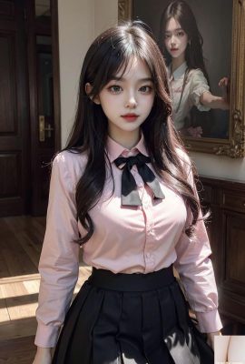 ★PATREON★ (AI かおり) セット 1 – ピンクのシャツの女の子