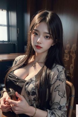 ★PATREON★ (AI かおり) セット 1 – エレガントなドレスを着た甘い女の子